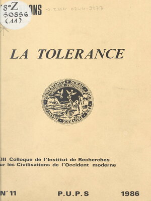 cover image of La tolérance